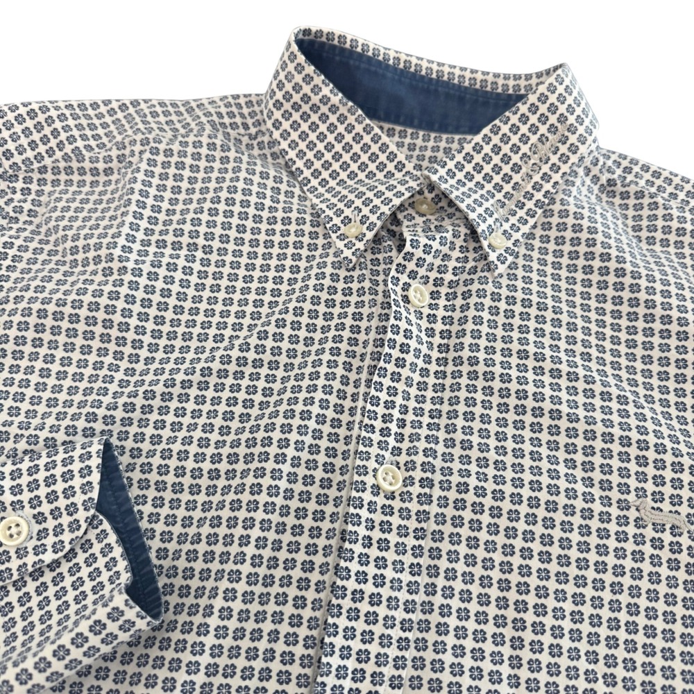 Harmont & Blaine Mens 3XL Floral Clover Button Down Shirt Made In Italy